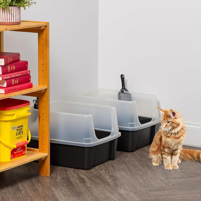 IRIS USA 2 Pack Large Open Top Cat Litter Box - Image 7