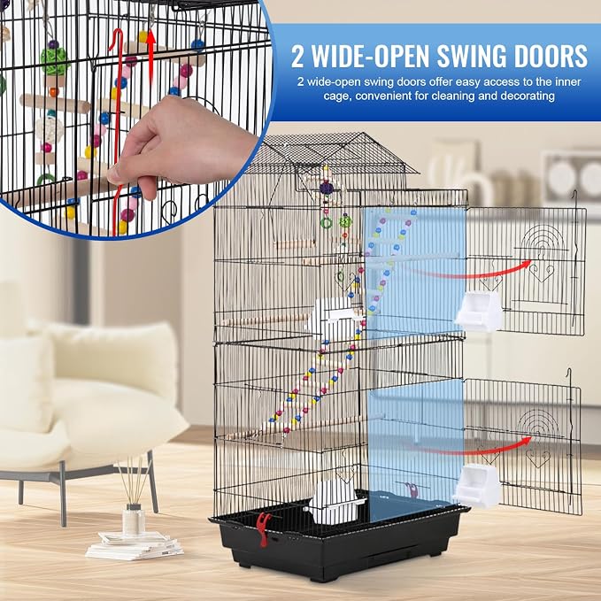FDW 39 Inch Bird Cage Parakeet Cage - Image 2