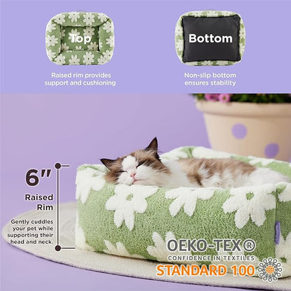 LE SURE Cute Dog Bed for Small Dogs & Cats- Washable Puppy Beds, Cozy Rectangle - Image 3