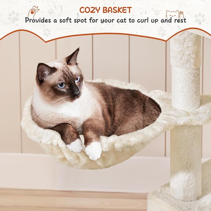 Yaheetech 76.5in Multi-Level Large Cat Tree, Big Cat Tower - Image 4