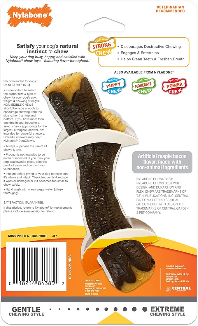 Nylabone Real Wood Stick Toy Strong Chew Toy - Image 9