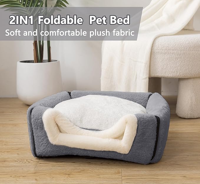 Cat Bed for Indoor Cats，Foldable cat cave，Anti-Slip & Water-Resistant - Image 3