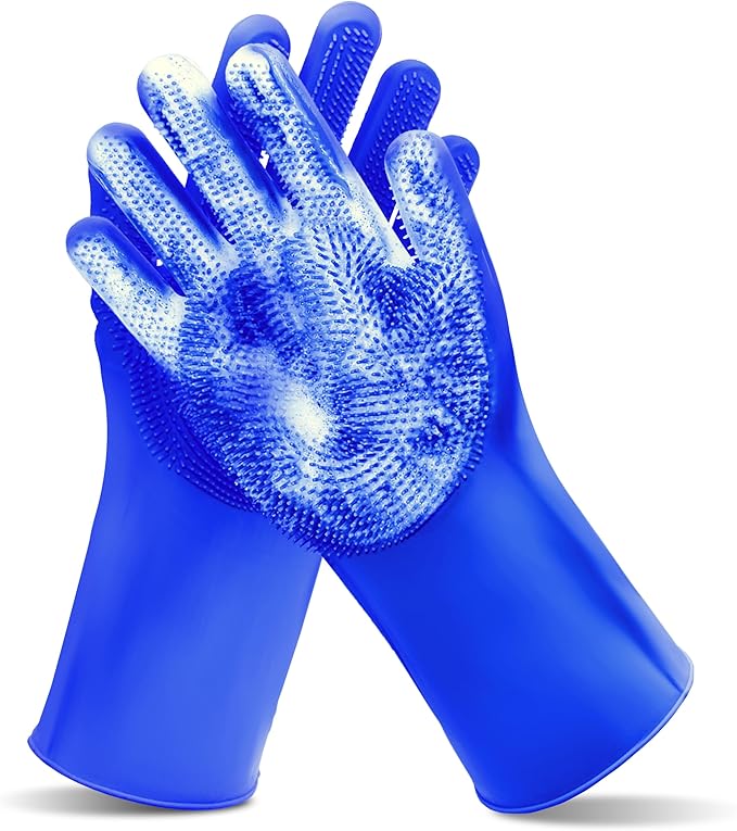 Pet Grooming Gloves—Heat Resistant Dog Washing Gloves by MAIIU