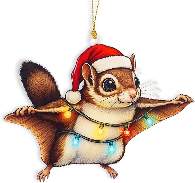 Cute Squirrel Ornaments for Christmas Tree, Squirrel Gifts for Women, Funny by NELXI