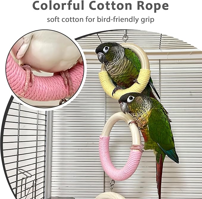 3-Ring Bird Swing Toy, Wrapped - Image 3