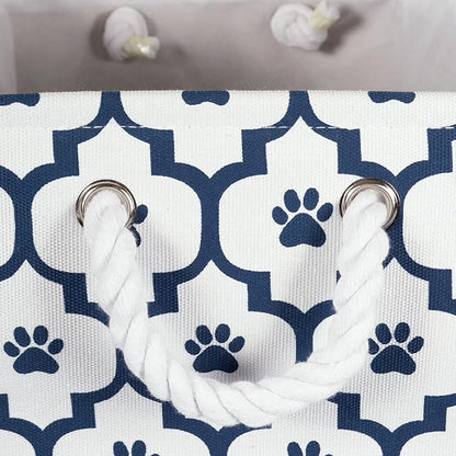 Bone Dry Pet Storage Collection Lattice Paw Print, Small Round - Image 3