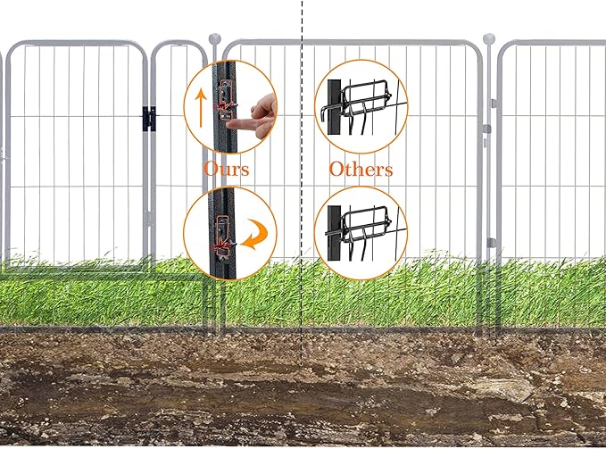 Dog Playpen, 32/40/45 Inch Height in Heavy Duty, Folding Indoor Outdoor - Image 3