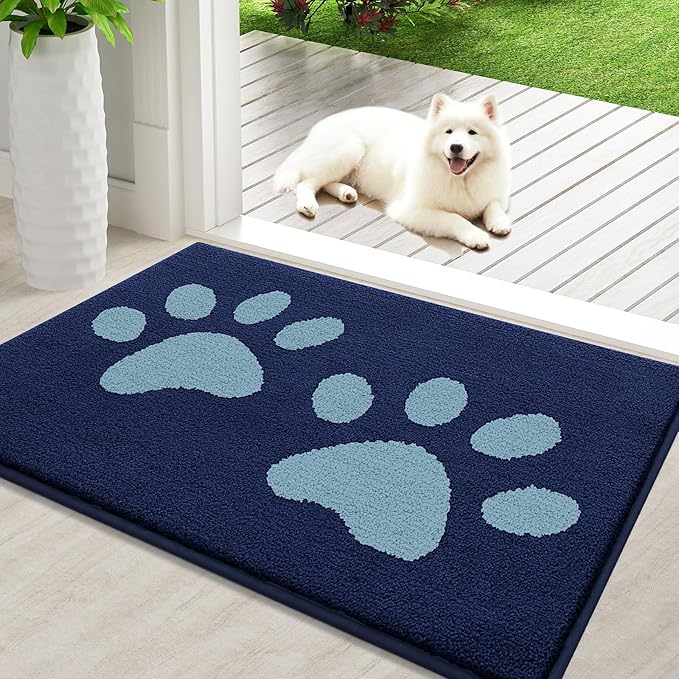 Buganda Dog Door Mat for Muddy Paws, Absorbent Dirt Trapper Washable Indoor by Buganda
