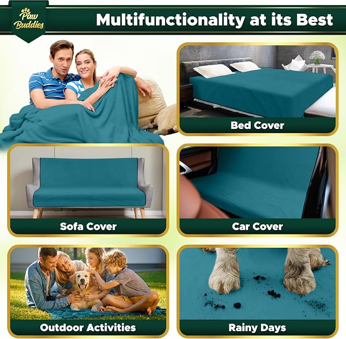 Paw Buddies Waterproof Blanket – 80"x90" Washable Sofa Throw - Image 5