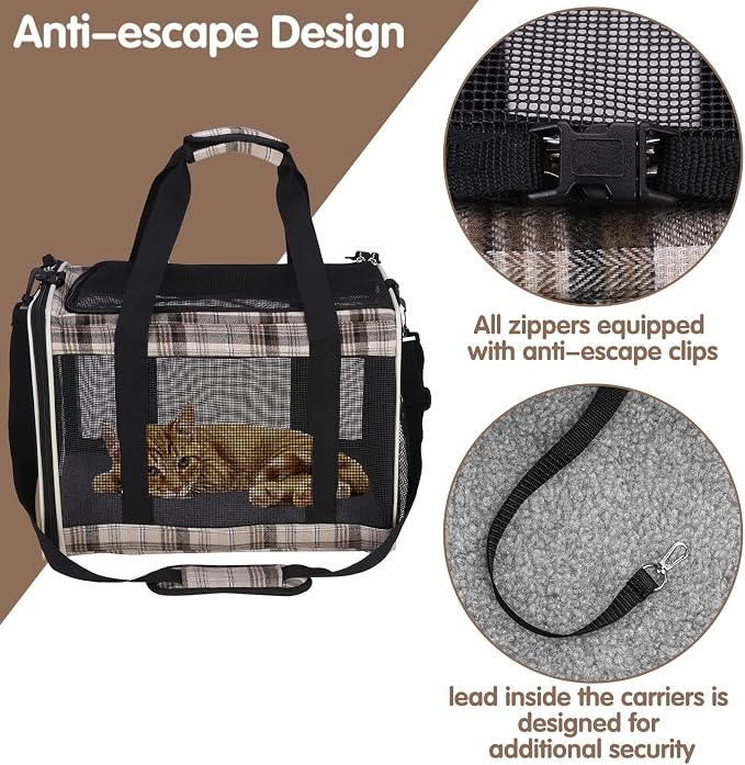 EXPAWLORER Large Cat Carrier Dog Carriers Soft - Image 6