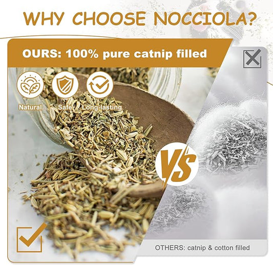 Nocciola 3 Pack Catnip Toys for Cats, Funny Cat Toys Filled - Image 2