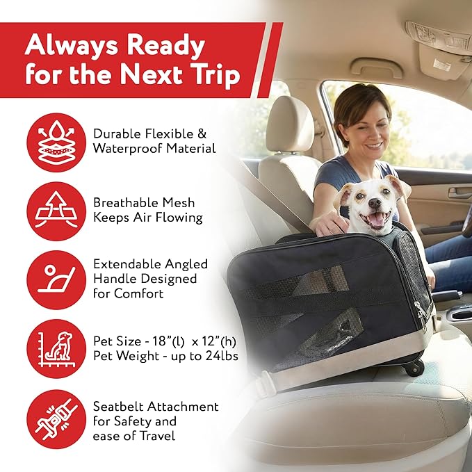 dbest products Rolling Pet Carrier - Image 5