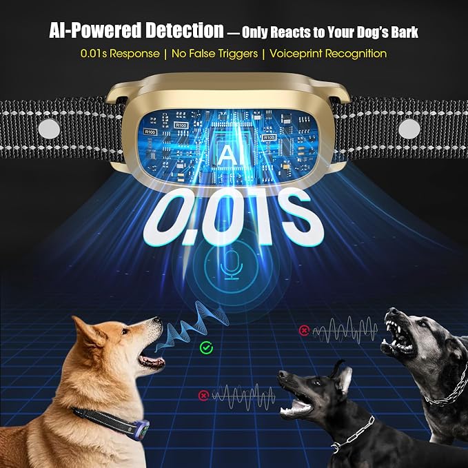 Smart AI Bark Collar for Large Medium Small Dogs, Anti Barking Device - Image 3