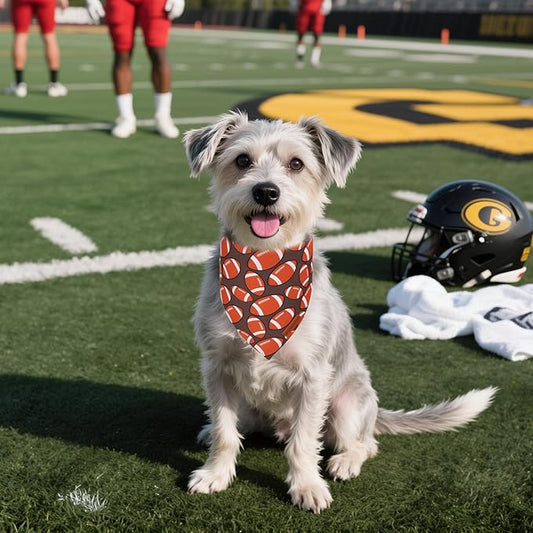 ADOGGYGO Dog Bandanas Boy Girl, Reversible Football Donuts Pet Scarf, Premium - Image 2