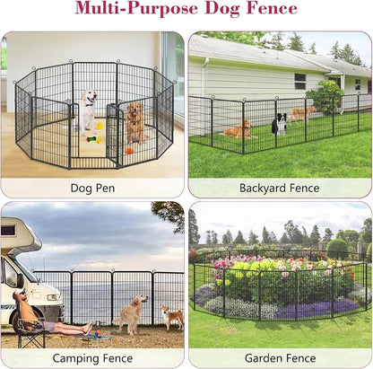 Dog Playpen 40 inch Dog Fence for Outdoor Indoor Use Heavy Duty Metal Dog Pen - Image 6