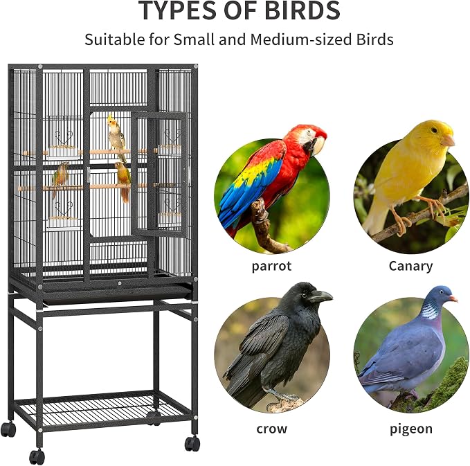 YITAHOME 53 inches Birdcage Cover and Bird Cage Seed Catcher, Bird Cages - Image 3