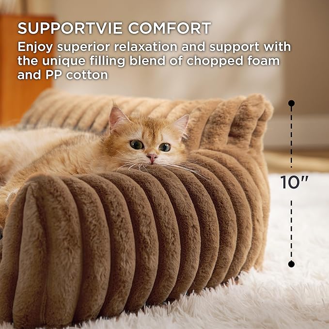 Bedsure ComfyFleece™ Cute Cat Couch - Image 3