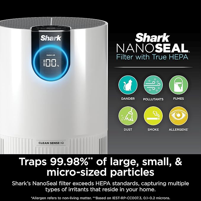 Shark Air Purifiers For Home Pets, 2 Pack, Pet Hair, HEPA Air Filter, 500 Sq Ft - Image 9