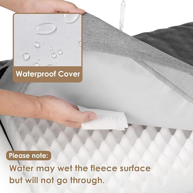 EHEYCIGA Waterproof Dog Bed Orthopedic 41"x27", Memory Foam Pet Bed - Image 2