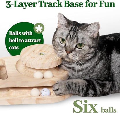 Meowoou Cat Scratching Post Cat Scratcher Interactive Toy - Image 2