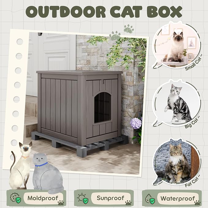 Cat Litter Box Enclosure, Plastic Hidden Litter Box Side Table - Image 7