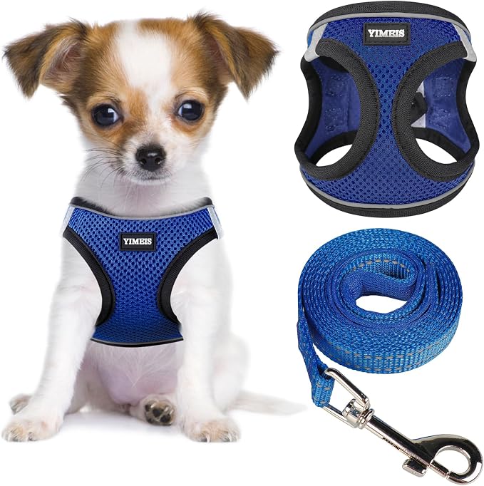YIMEIS Dog Harness and Leash Set, No Pull Soft Mesh Pet Harness, Reflective by YIMEIS