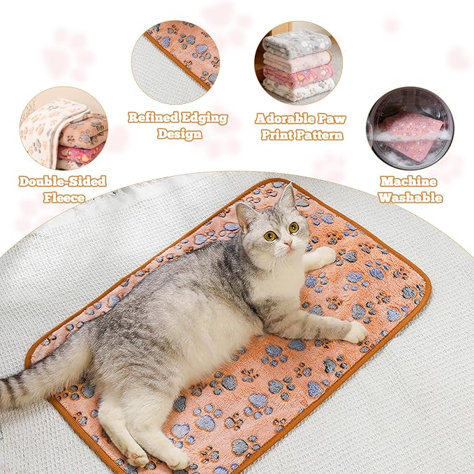 18 Pcs Dog Blankets for Small Dogs Washable Soft Fluffy Fleece Puppy Blankets - Image 4