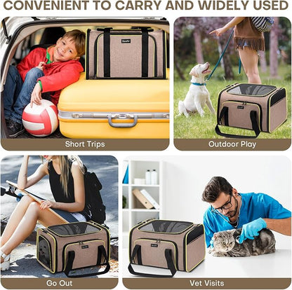 Premium Pet Carrier – Dog & Cat Travel Bag, Airline Approved, Soft-Sided Design - Image 3