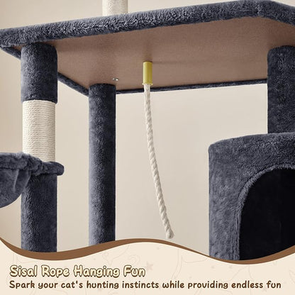 Yaheetech 63.5in Multi-Level Cat Tree Tower Condo - Image 7