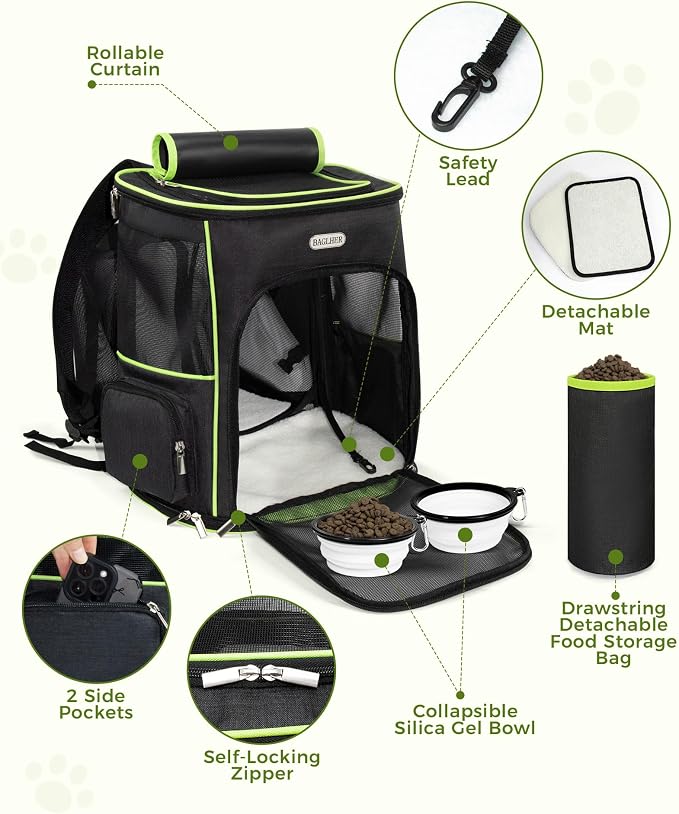 BAGLHER Expandable Cat Carrier Backpacks, Retractable Pet Carrier Backpack - Image 5