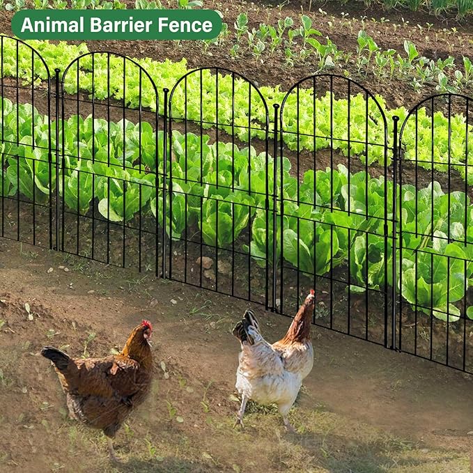 Decorative Garden Fence 31in x10ft, 10 Pack No Dig Fence Animal Barrier - Image 6