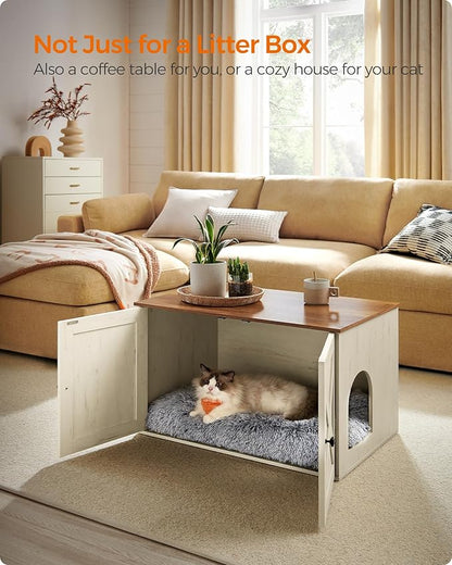 Feandrea Cat Litter Box Enclosure, Litter Box Furniture Hidden - Image 3