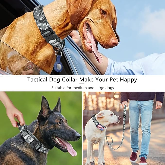 DAGANXI Tactical Dog Collar, Adjustable Military Training Nylon Dog Collar - Image 4