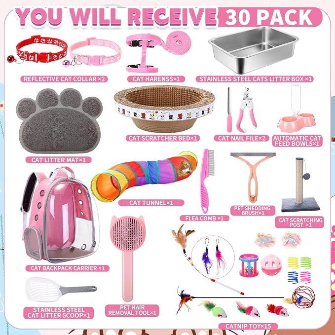 31 Pcs Kitten Supplies Starter Kit Kitten Essentials Starter Kit Include - Image 3