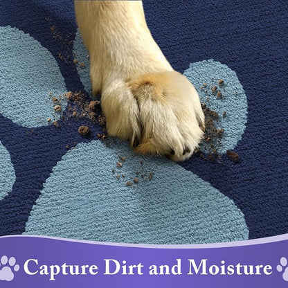 Buganda Dog Door Mat for Muddy Paws, Absorbent Dirt Trapper Washable Indoor - Image 4
