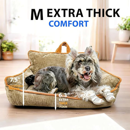 Orthopedic Dog Bed with Memory Foam, Washable Plush Pet Bed - Image 2