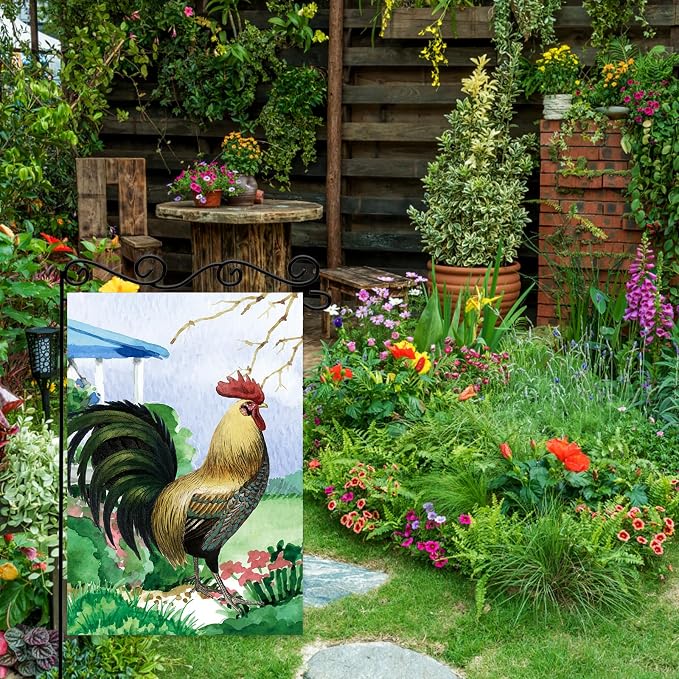 Chicken on the Grass Garden Flag, Farm Life Flag, Welcome Garden Yard Flag - Image 5