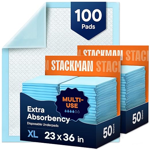 Chucks Pads Disposable Adult Incontinence Underpads 23"x36" Large Super by StackMan