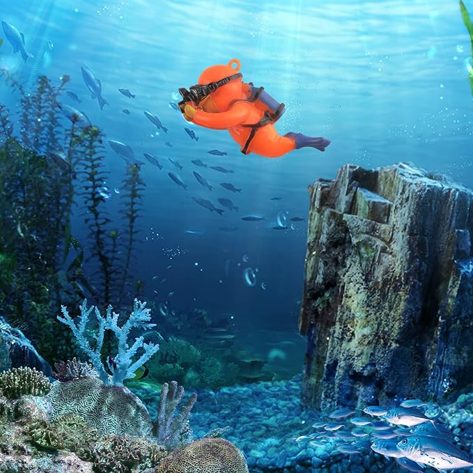 onesimcr Floating Fish Tank Decorations, Aquarium Decorations, Lovely Diver - Image 4