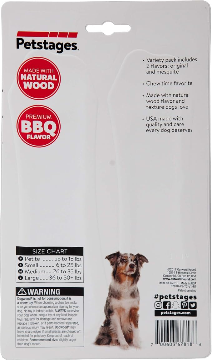 Outward Hound Pupstages Dogwood Mesquite Dog Chew Toy – Real-Wood Blend - Image 3