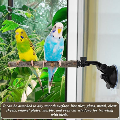 2 Pcs Parrot Perch Stand, Strong Suction Cup Bird Perch, Movable Perch Stand - Image 5