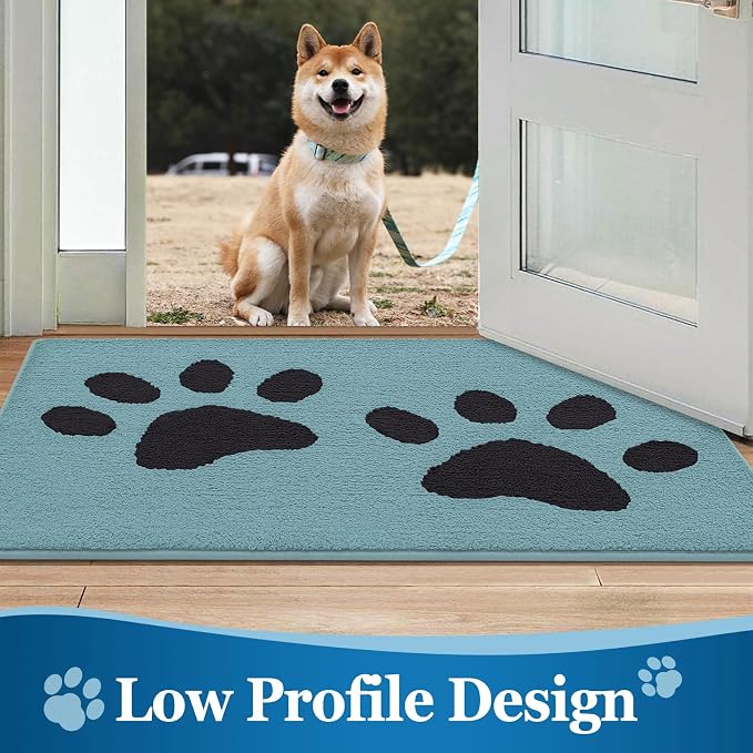 Buganda Dog Door Mat for Muddy Paws, Absorbent Dirt Trapper Washable Indoor - Image 6