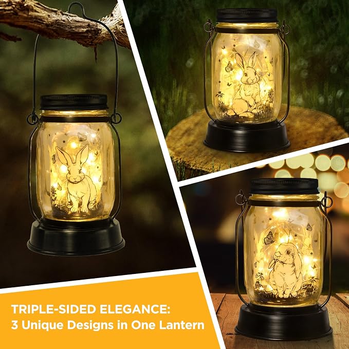 kyoryuger Bunny Gifts for Women/Men Bunny Lovers Solar Lantern Mom Birthday - Image 3