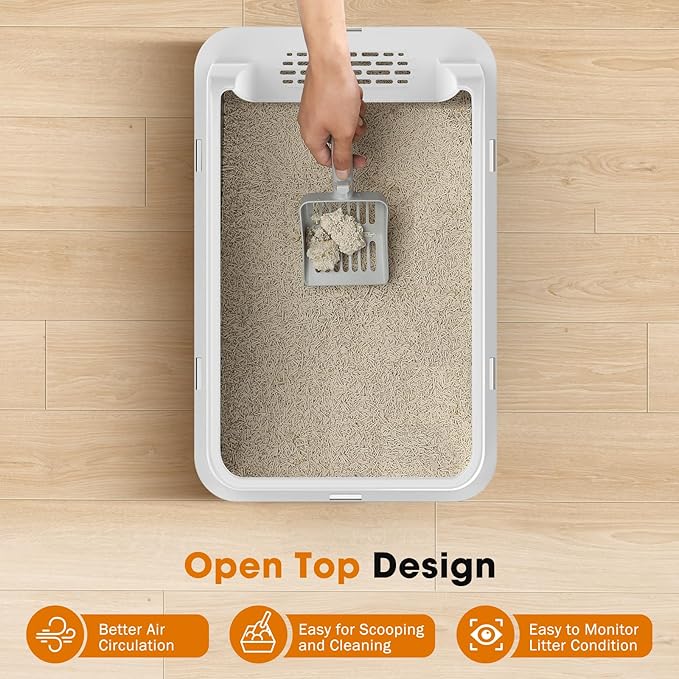 2PACK Stainless Steel Litter Box, Extra Large Litter Boxes - Image 6