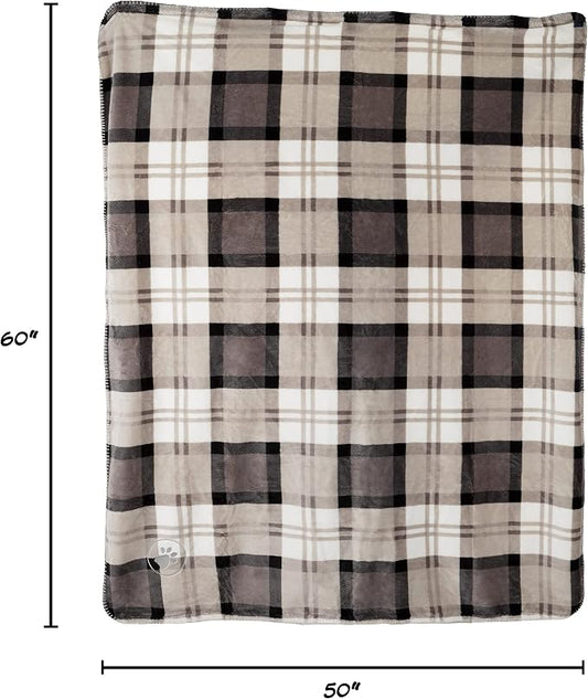 Pet Blanket - Reversible Waterproof Plaid Throw Protects Couch, and Bed from - Image 2