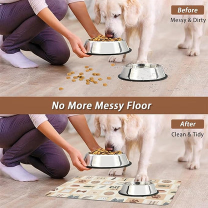 Cute Cat Toy Print Dog Food Mat - Image 5