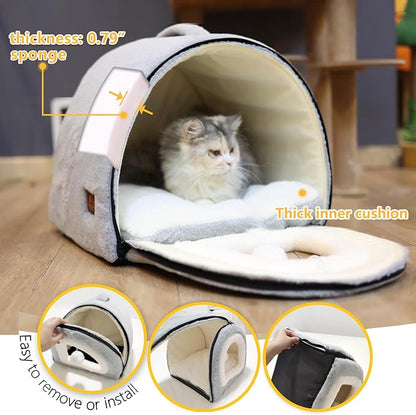 Cat Bed for Indoor Cats，Foldable cat cave，Anti-Slip & Water-Resistant - Image 5