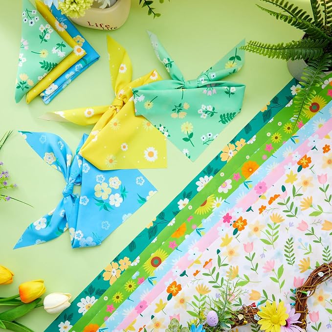 Abbylike 50 Pieces Spring Dog Bandanas Bulk Flower Daisy Sunflower Dog Bandanas - Image 5