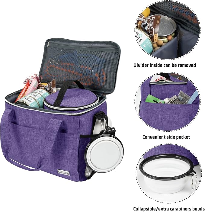 BAGLHER Dog Travel Bag Backpack Pet Supplies Backpack 5-Piece Set - Image 3