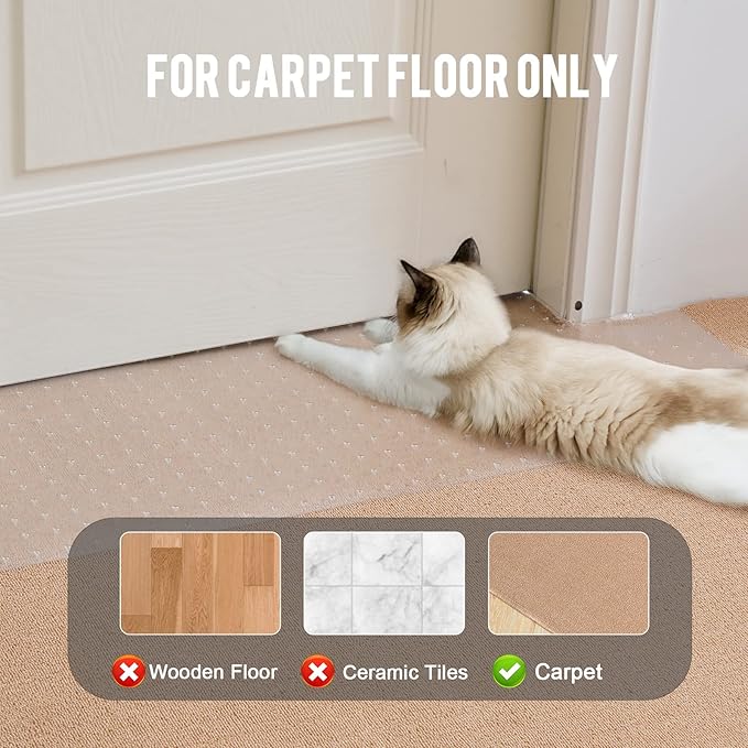 Uross Carpet Protector for Pets 3.28FT-Cat Carpet Protector for Doorway - Image 6